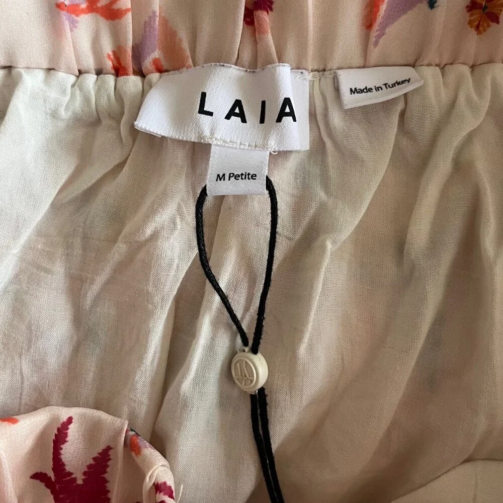 NWOT Anthropologie Laia Boho Floral Pleated Midi Skirt | Size MP - Picture 4 of 10
